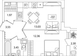 Продам 1-ком. квартиру, 35.5 м2, Санкт-Петербург, улица Тамбасова, 5Н