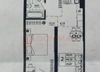 2-ком. квартира на продажу, 46 м2, Ростов-на-Дону, Пролетарский район, улица 26-я Линия, 35