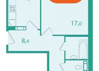 Продажа 2-комнатной квартиры, 56.9 м2, поселок Зональная Станция