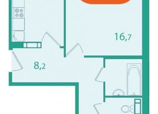 Продажа 2-комнатной квартиры, 55.8 м2, поселок Зональная Станция