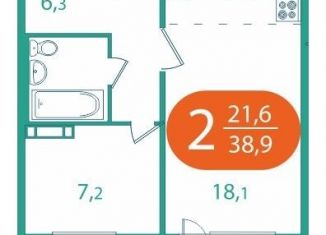 Продажа 2-ком. квартиры, 39 м2, поселок Зональная Станция, улица Королёва, 16А