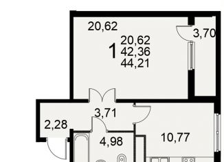 Продается 1-комнатная квартира, 44.2 м2, Рязанская область, Славянский проспект, 8