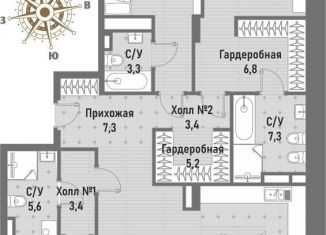 Продам 4-ком. квартиру, 153.3 м2, Москва, улица Матросская Тишина, 12, ВАО