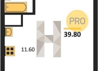 Продажа 1-комнатной квартиры, 39.8 м2, Новосибирская область, улица Фрунзе, с1