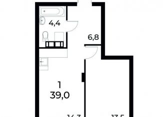 Продаю 1-комнатную квартиру, 38.8 м2, Нижегородская область, улица Коперника