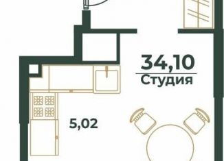 Продаю квартиру студию, 34.1 м2, Хабаровск