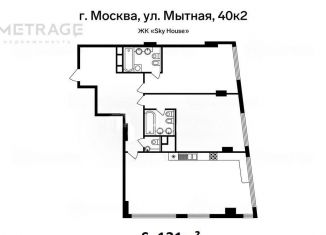 Продается трехкомнатная квартира, 131 м2, Москва, Мытная улица, 40к2, Мытная улица