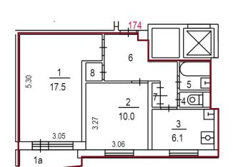 Продам 2-комнатную квартиру, 44.7 м2, Москва, Феодосийская улица, 9