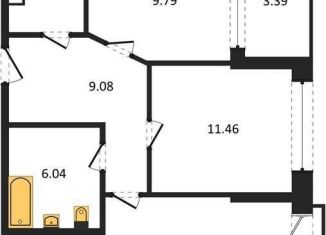 Двухкомнатная квартира на продажу, 55.6 м2, Воронежская область, набережная Чуева, 7