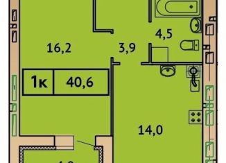 Продаю 1-ком. квартиру, 40.6 м2, Ивановская область, Солнечная улица