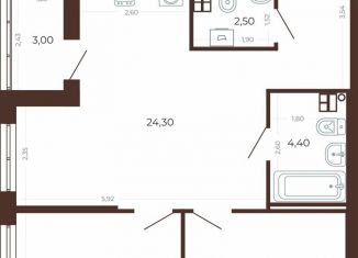 Продаю двухкомнатную квартиру, 60.5 м2, Екатеринбург, Кировский район, Комсомольская улица, 45/10