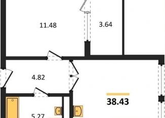 Продаю однокомнатную квартиру, 38.4 м2, Воронеж, Железнодорожный район, набережная Чуева, 7