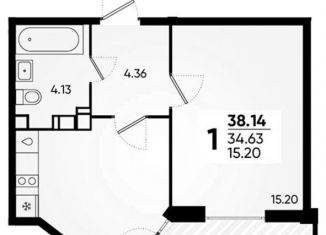 Продажа 1-комнатной квартиры, 38.1 м2, Краснодар, Прикубанский округ