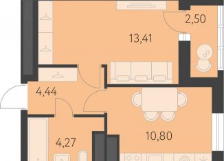 Продаю 1-комнатную квартиру, 34.4 м2, Екатеринбург, метро Чкаловская