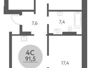 Продам многокомнатную квартиру, 91.5 м2, Новосибирск, Октябрьский район