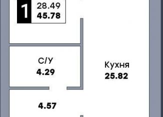 Продаю 1-комнатную квартиру, 45.8 м2, Самарская область