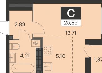 Продается квартира студия, 25.9 м2, Екатеринбург, метро Чкаловская, улица Академика Ландау, 39