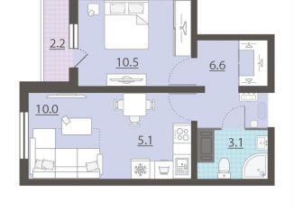 Продается однокомнатная квартира, 36.4 м2, Екатеринбург, Октябрьский район, жилой комплекс Хрустальные Ключи, 5к5