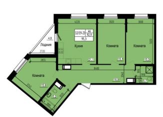 Продаю 3-комнатную квартиру, 95.3 м2, посёлок Парголово, Ольгинская дорога, 3/20, ЖК Прагма Сити