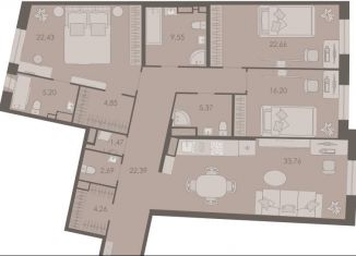 Продажа 3-комнатной квартиры, 150.4 м2, Санкт-Петербург, набережная реки Карповки, 31к1, метро Петроградская