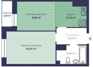 Продается 2-ком. квартира, 40.5 м2, Ярославль