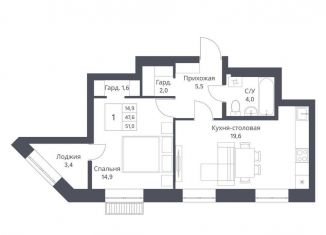 Продается 1-ком. квартира, 51 м2, Новосибирск, улица Декоративный Питомник, 8