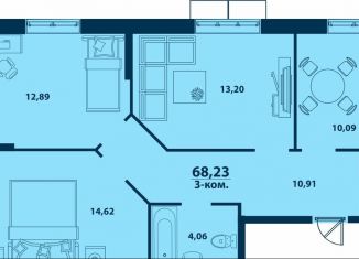 Продам трехкомнатную квартиру, 68.2 м2, Уфа, Ленинский район