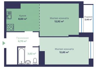 2-ком. квартира на продажу, 45.9 м2, Ярославль