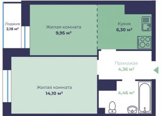 Продам 2-комнатную квартиру, 40.3 м2, Ярославль