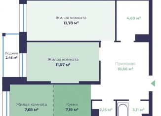 3-ком. квартира на продажу, 61.6 м2, Ярославль, Фрунзенский район