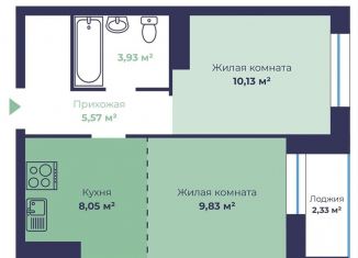 2-ком. квартира на продажу, 38.7 м2, Ярославль, Фрунзенский район