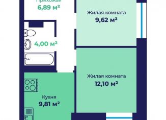 Продаю двухкомнатную квартиру, 44.1 м2, Ярославль