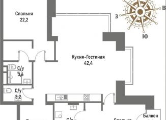 Продам трехкомнатную квартиру, 106.3 м2, Москва, ВАО, улица Матросская Тишина, 12