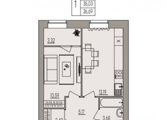 Продажа 1-ком. квартиры, 36.7 м2, Волгоград, улица Землячки, 84/7