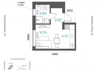 Продается 1-ком. квартира, 20.6 м2, Республика Башкортостан