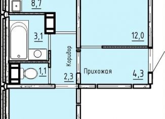 2-ком. квартира на продажу, 51.2 м2, Курганская область, 7-й микрорайон, 11