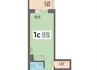 1-ком. квартира на продажу, 25.6 м2, Воронеж, Советский район, Острогожская улица, 164