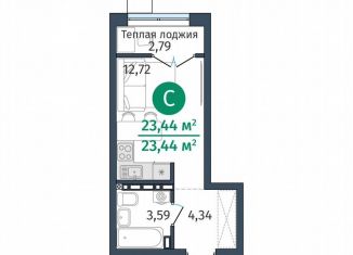Продам квартиру студию, 23.4 м2, деревня Дударева, улица Сергея Джанбровского, 27к1