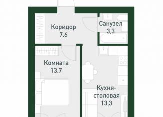 Продается однокомнатная квартира, 37.9 м2, Екатеринбург, Ленинский район