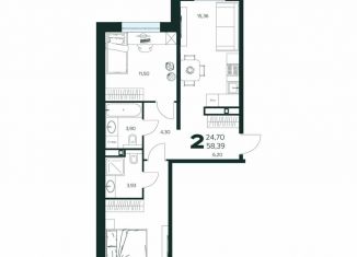 Продам 2-ком. квартиру, 58.4 м2, Химки