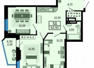 Продажа 3-ком. квартиры, 63 м2, Ростов-на-Дону, улица 23-я Линия, 54с4