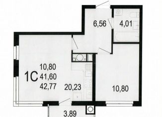 Продаю 1-ком. квартиру, 42.8 м2, село Дядьково, 1-й Бульварный проезд, ЖК Правый Берег