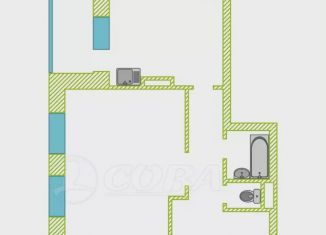 Продажа 1-ком. квартиры, 48.5 м2, Тюмень, улица Николая Зелинского, 5, ЖК На Фёдорова