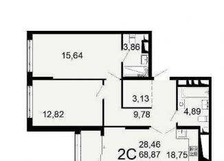 Продам 2-ком. квартиру, 70.8 м2, Рязань, Льговская улица, 8