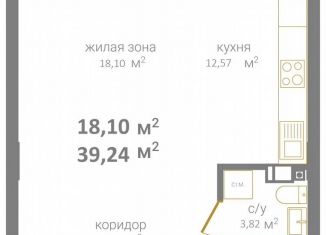 Продаю 1-комнатную квартиру, 39.2 м2, Нижегородская область