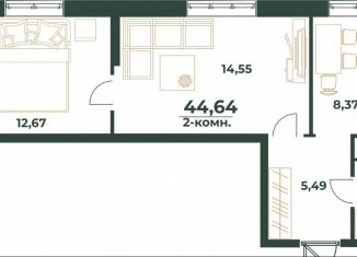 Продам 2-ком. квартиру, 44.6 м2, Республика Башкортостан