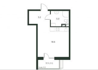Продажа квартиры студии, 29.9 м2, деревня Лобаново, Новая улица