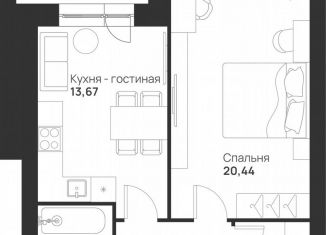Продам 1-комнатную квартиру, 50.2 м2, Тула, улица Героев России, 8