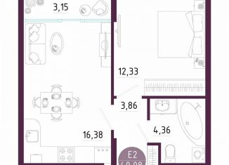 Продаю однокомнатную квартиру, 40.1 м2, Тула, Пряничная улица, 7