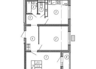 Продается 2-ком. квартира, 53.9 м2, Воронеж, улица Загоровского, 5/1